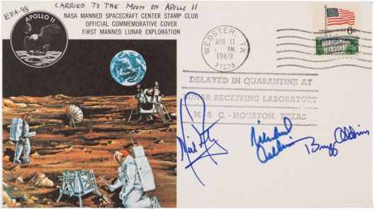 Apollo 11 Flown Crew-Signed Commemorative Cover, Number EEA-48, Originally from the Personal Collection of Mission Lunar Module Pilot Buzz Aldrin, Certified