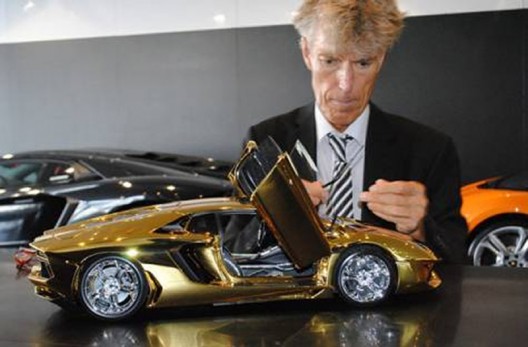 The $7.5 million Gold Lamborghini Aventador is coming to UAE