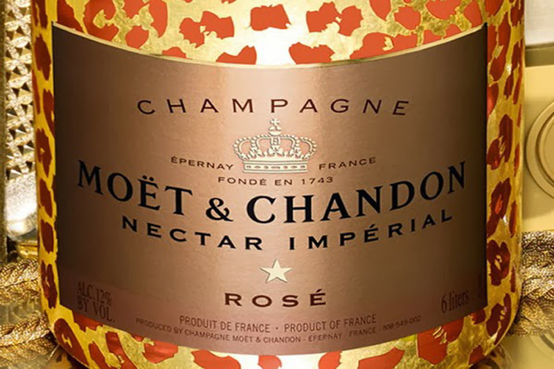 moet nectar imperial rose leopard limited edition