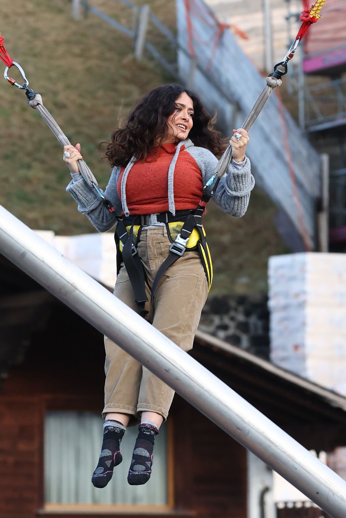 Salma hayek trampoline